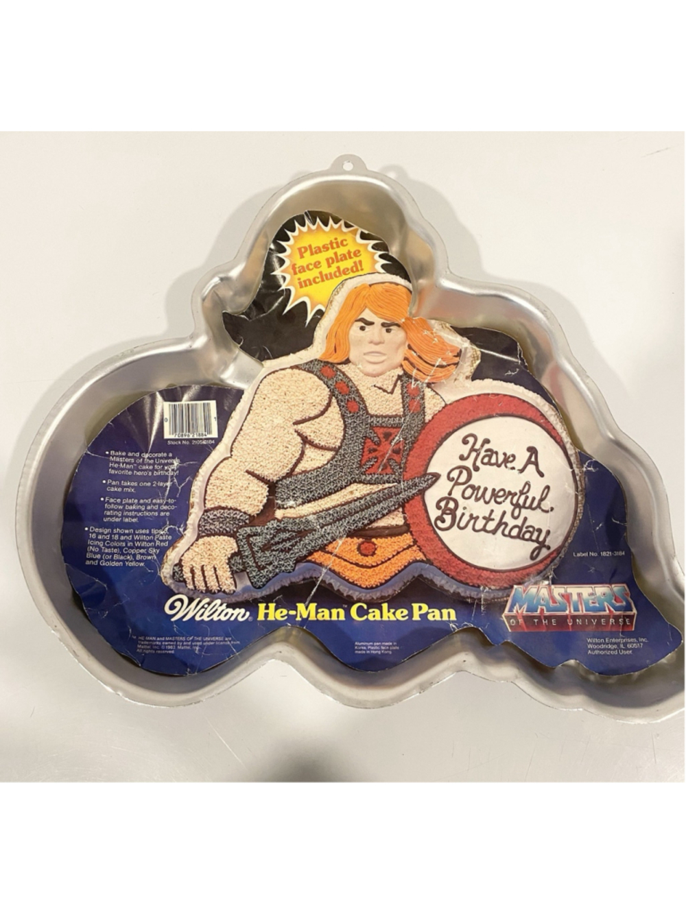 Vintage 1983 Wilton He-Man Masters Universe Cake Pan 2105-3184 w Insert